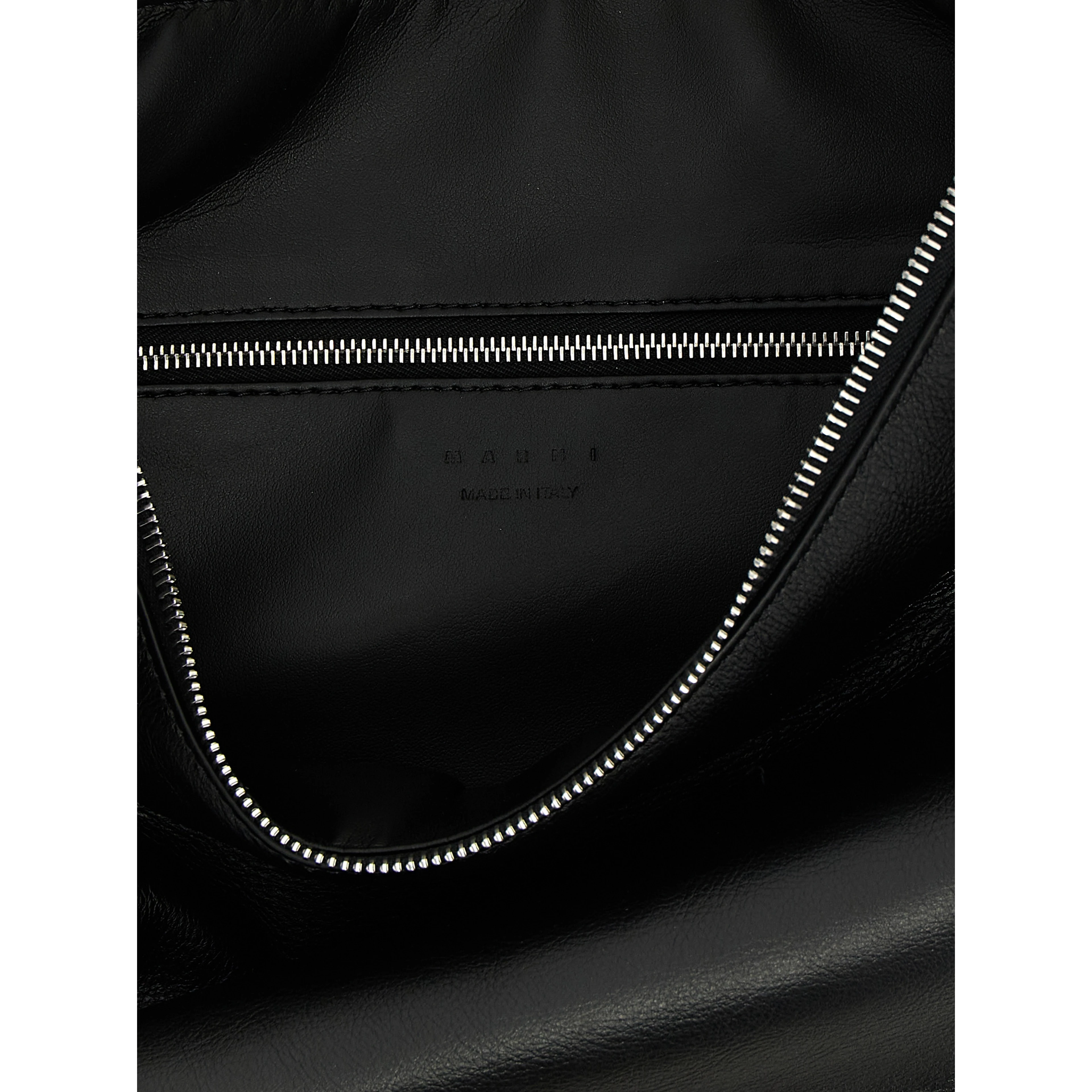 Black Calfskin Shoulder Bag