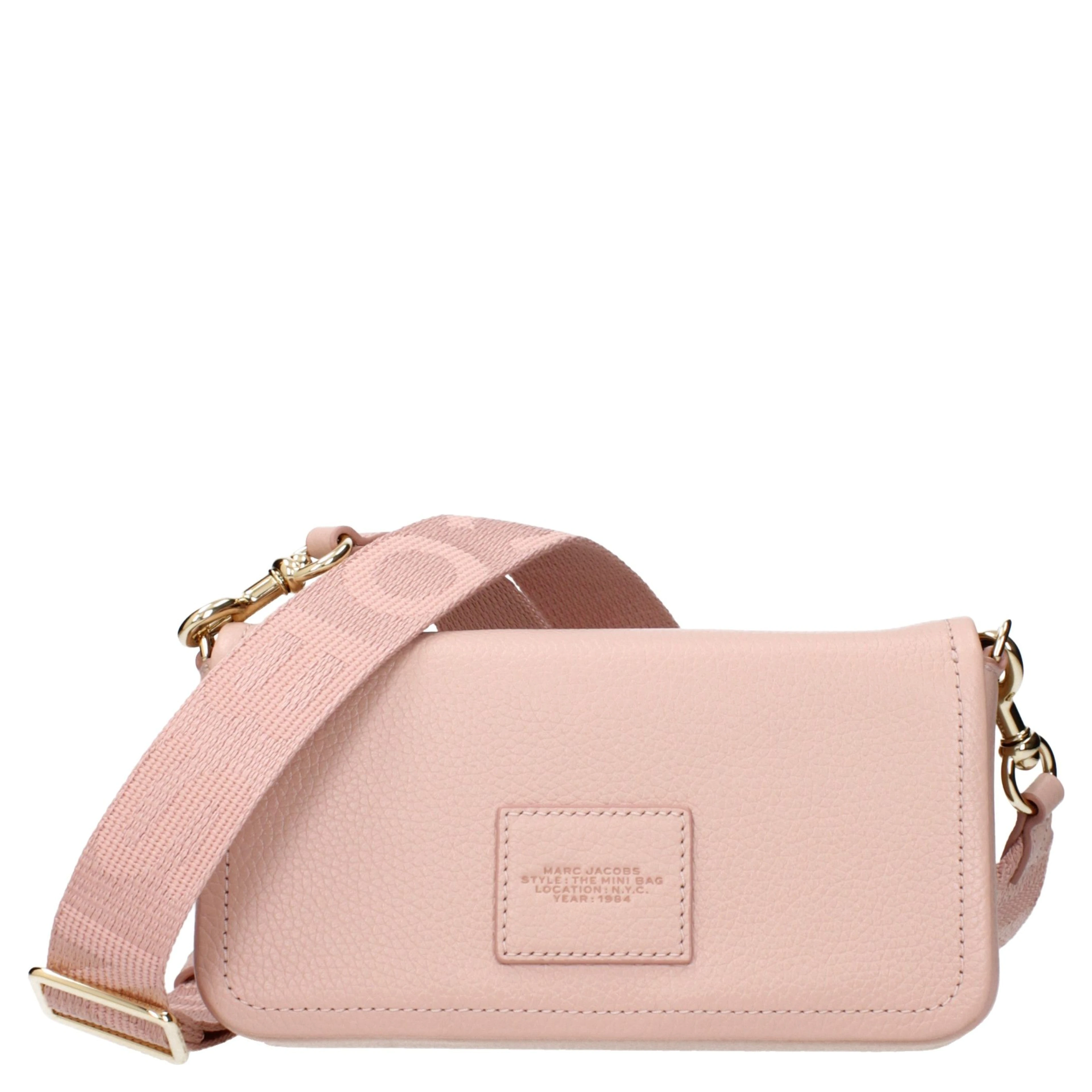 Pink Leather Crossbody Bag