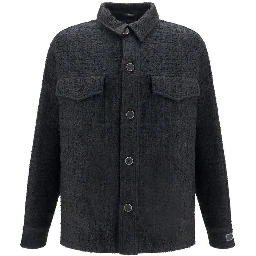 Black Cotton Full-Length Jacket
