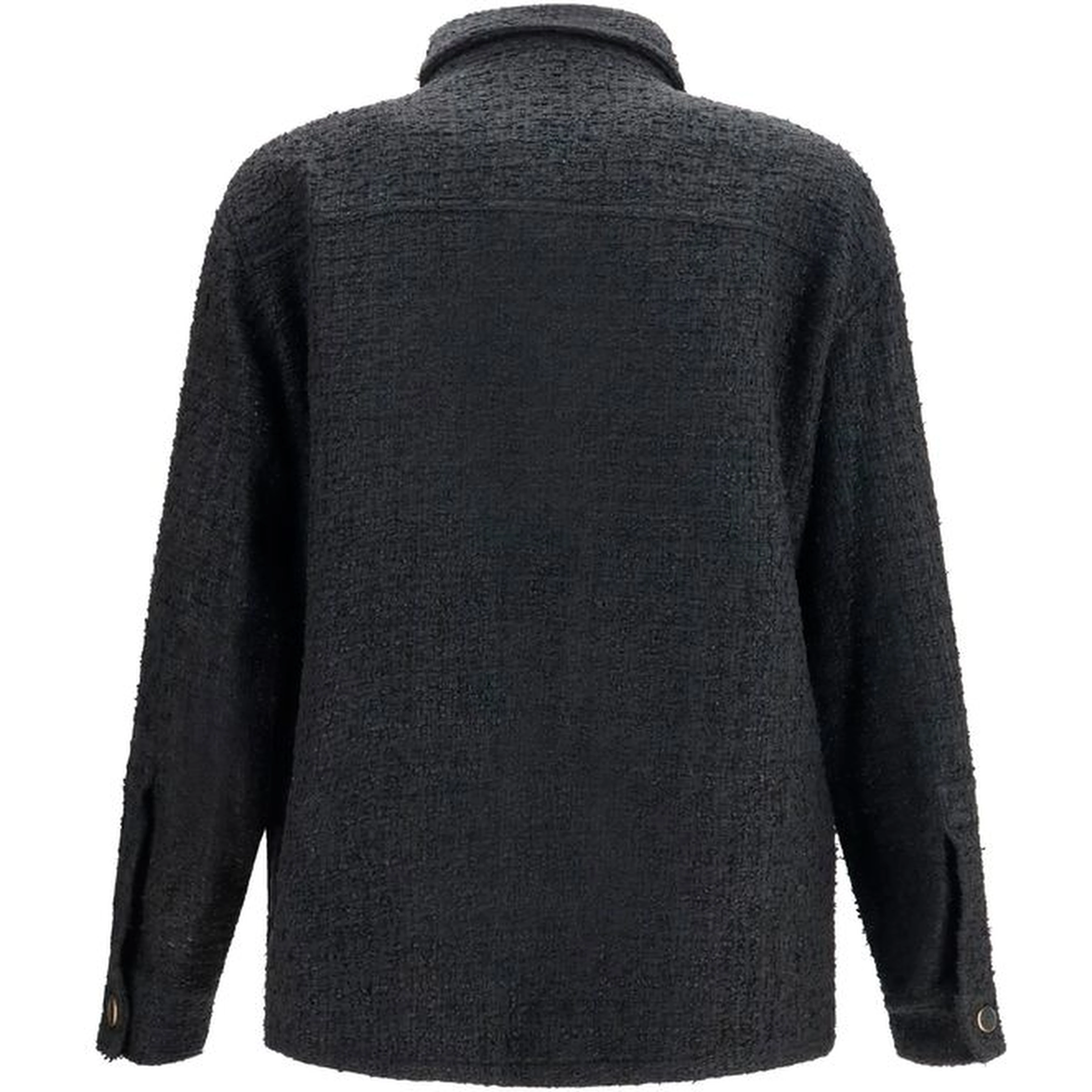 Black Cotton Full-Length Jacket