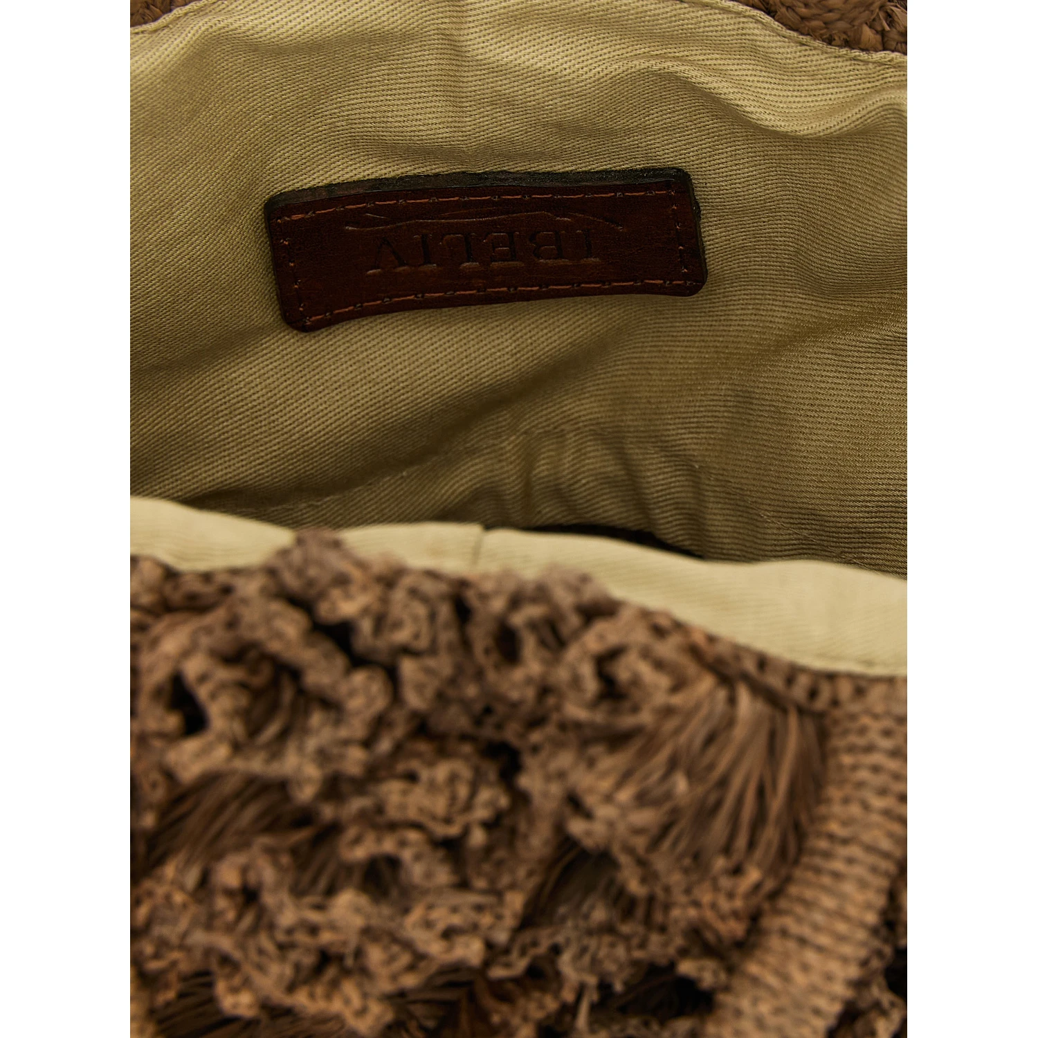 Brown Raffia Handbag