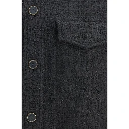 Black Cotton Full-Length Jacket