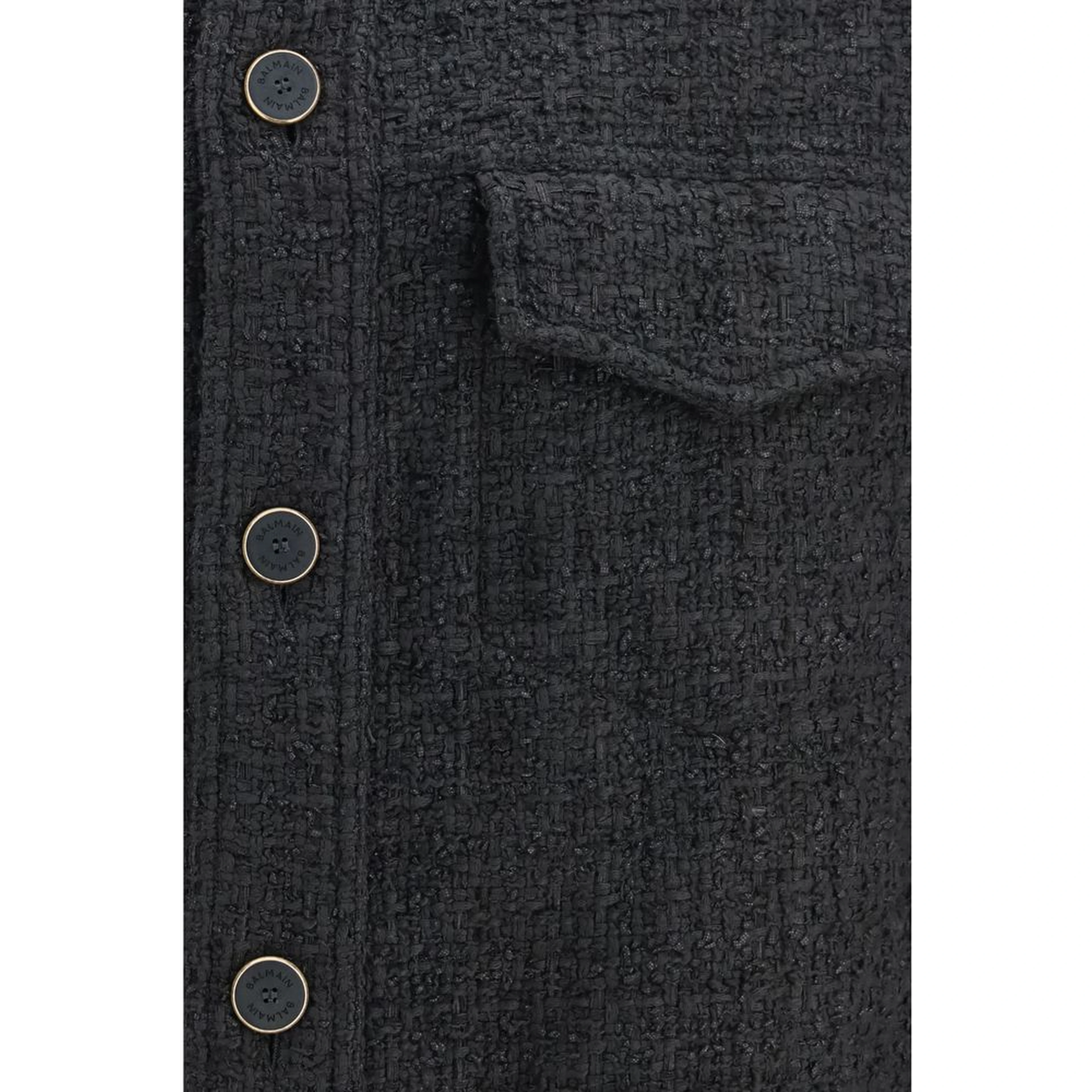 Black Cotton Full-Length Jacket