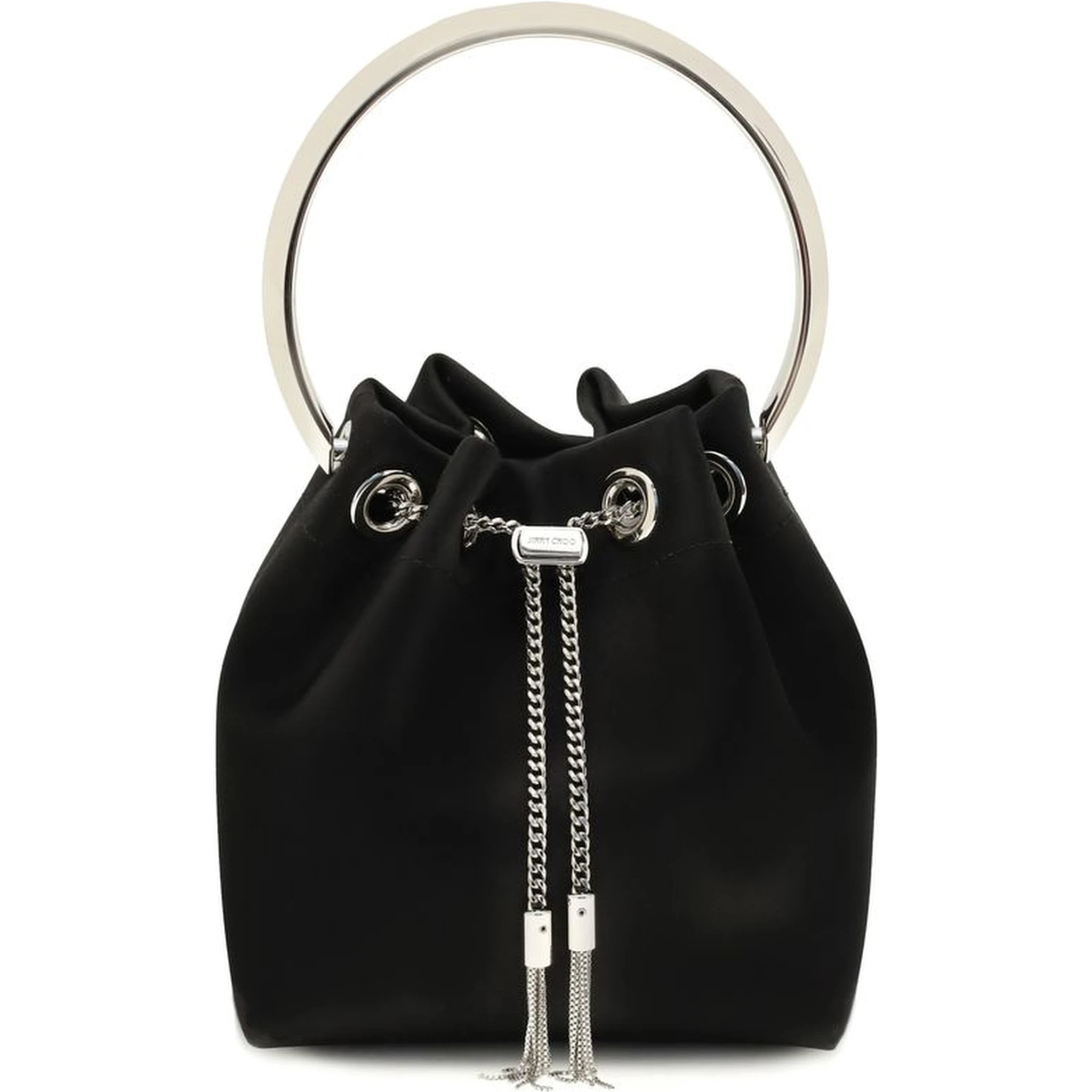 Black Silk Backet Bag