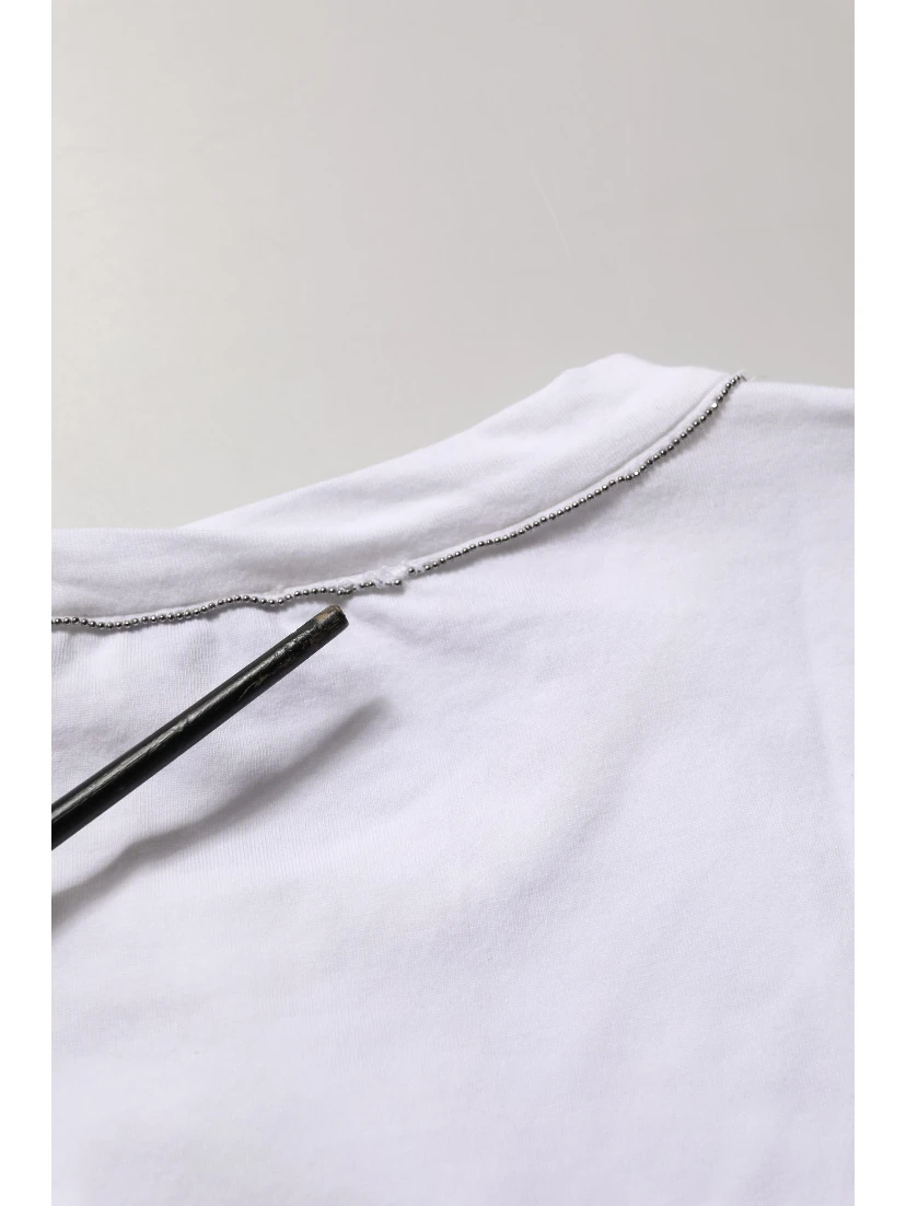 White SleeveLess Crew Neck Tank Blouse Top