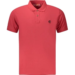 Red Cotton Men Polo Shirt