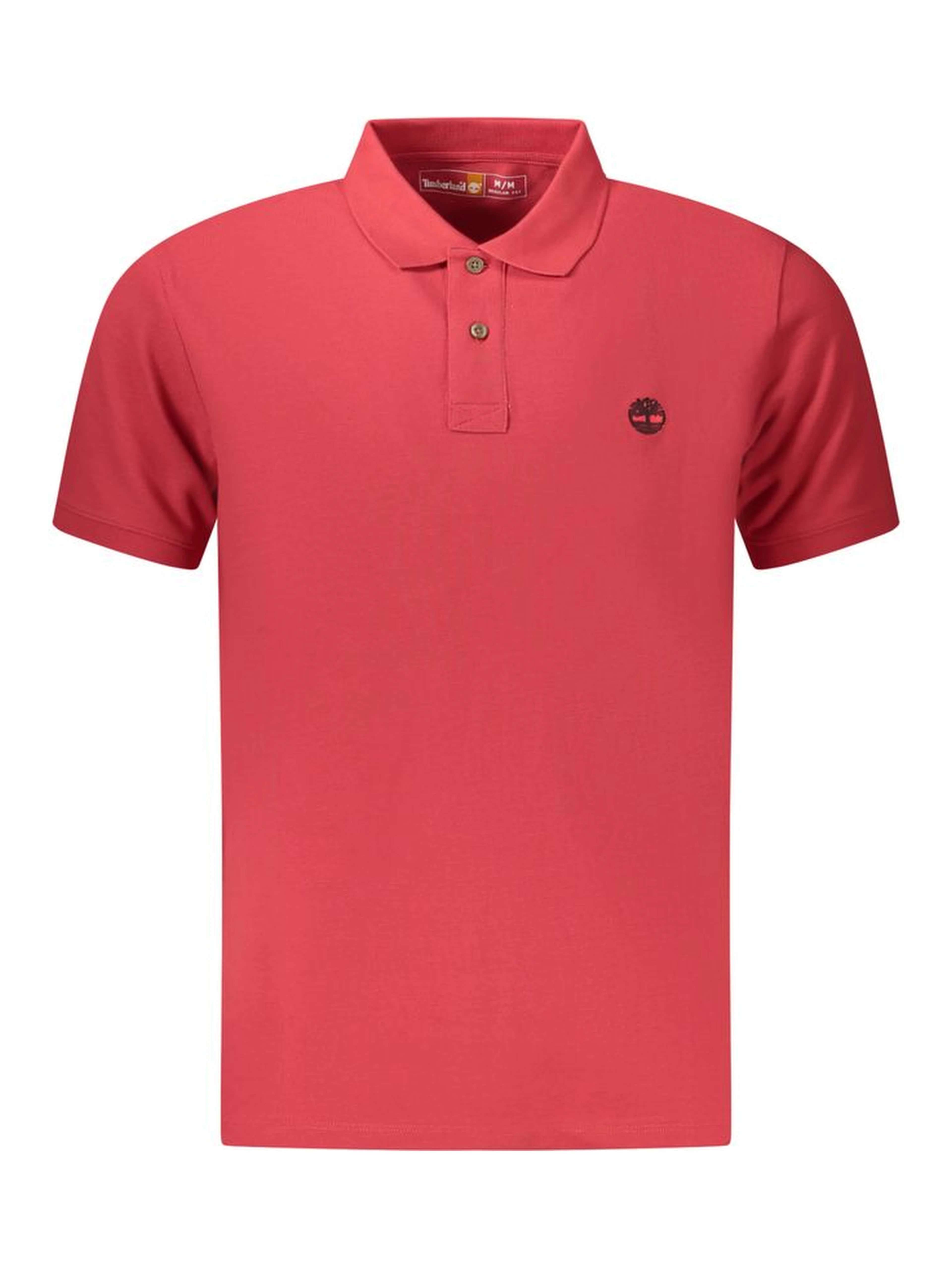 Red Cotton Men Polo Shirt