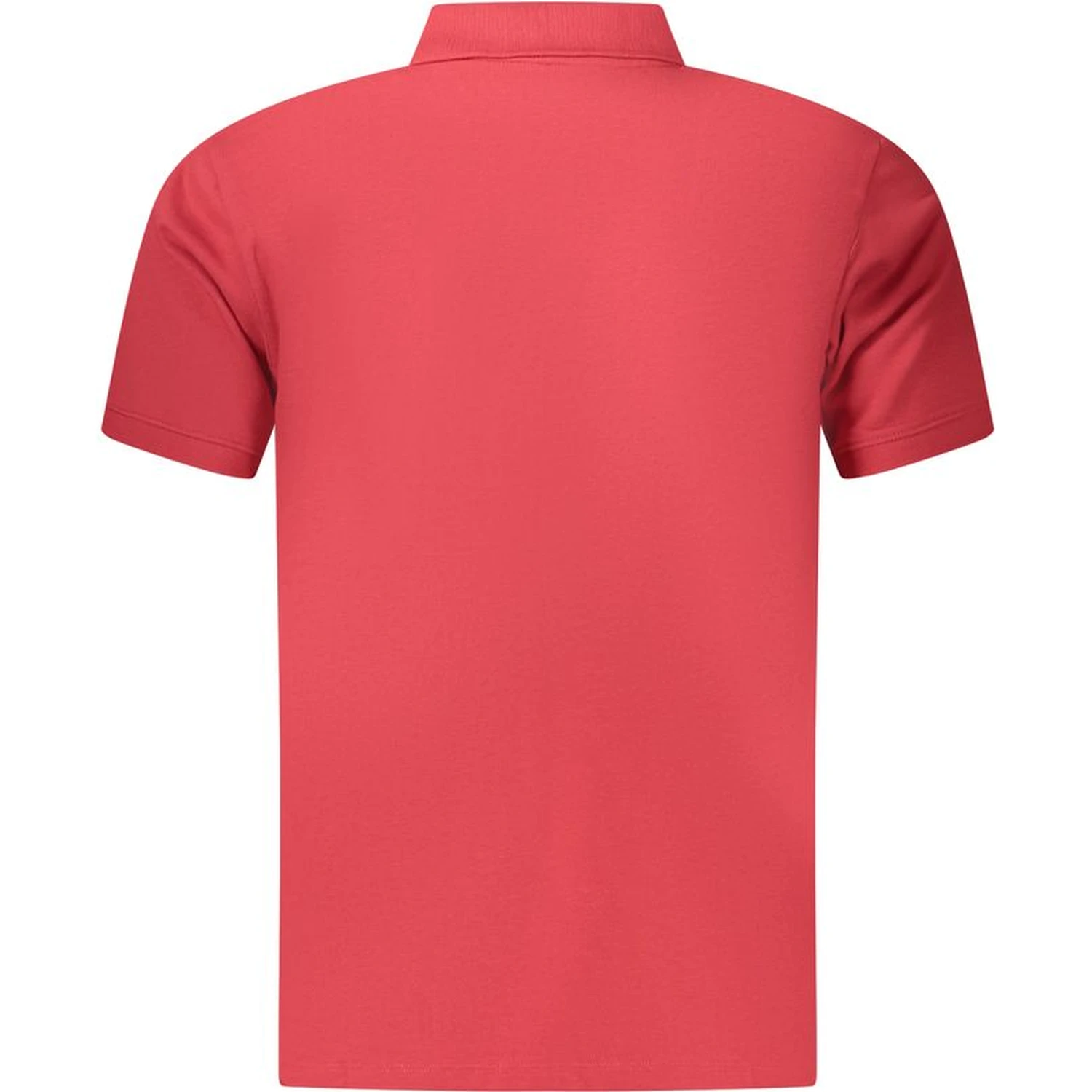 Red Cotton Men Polo Shirt
