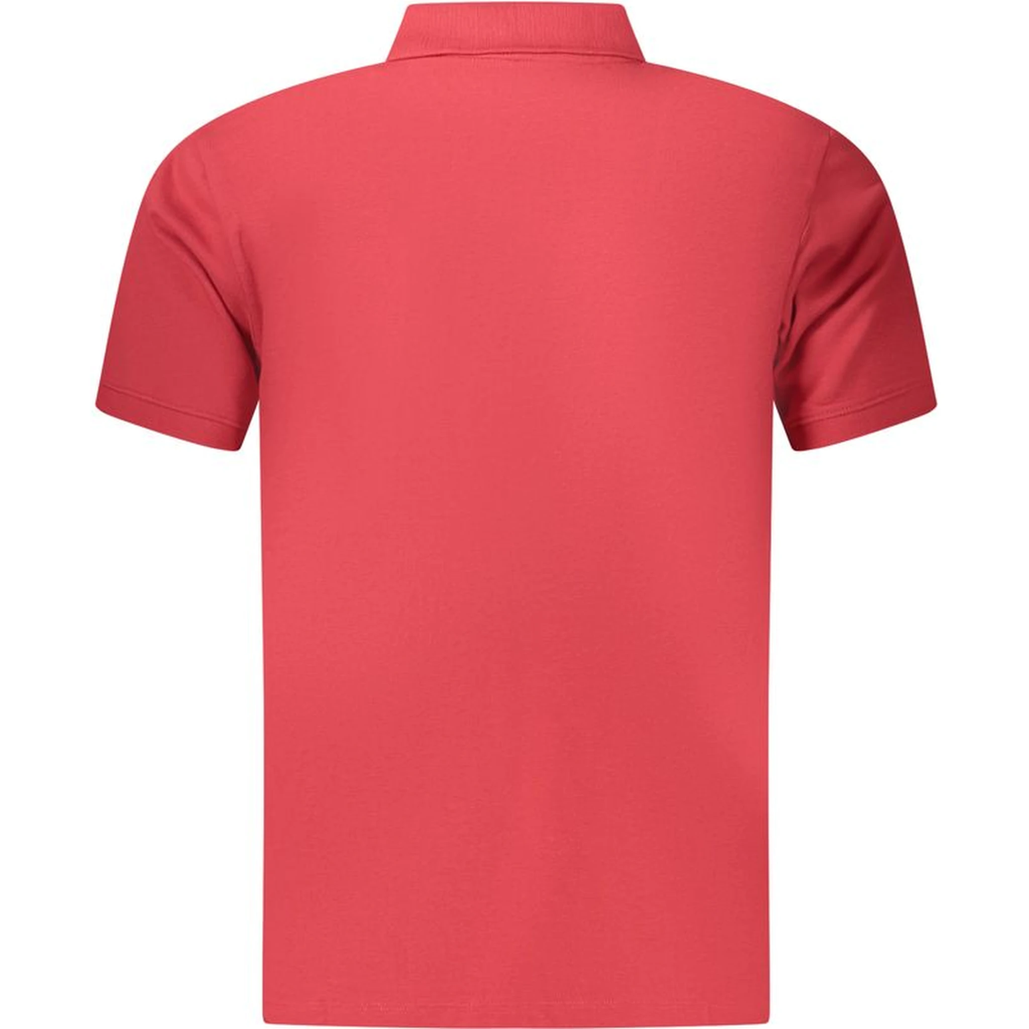Red Cotton Men Polo Shirt