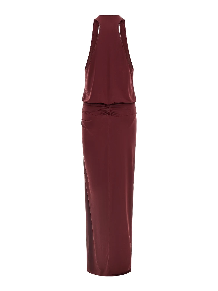 Bordeaux Polyester Long Dress alternative