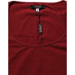 Black Wool Knit Deep V-Neck Long Sleeves Top