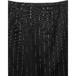 Black Pinstriped HighWaist Pencil Cut Skirt