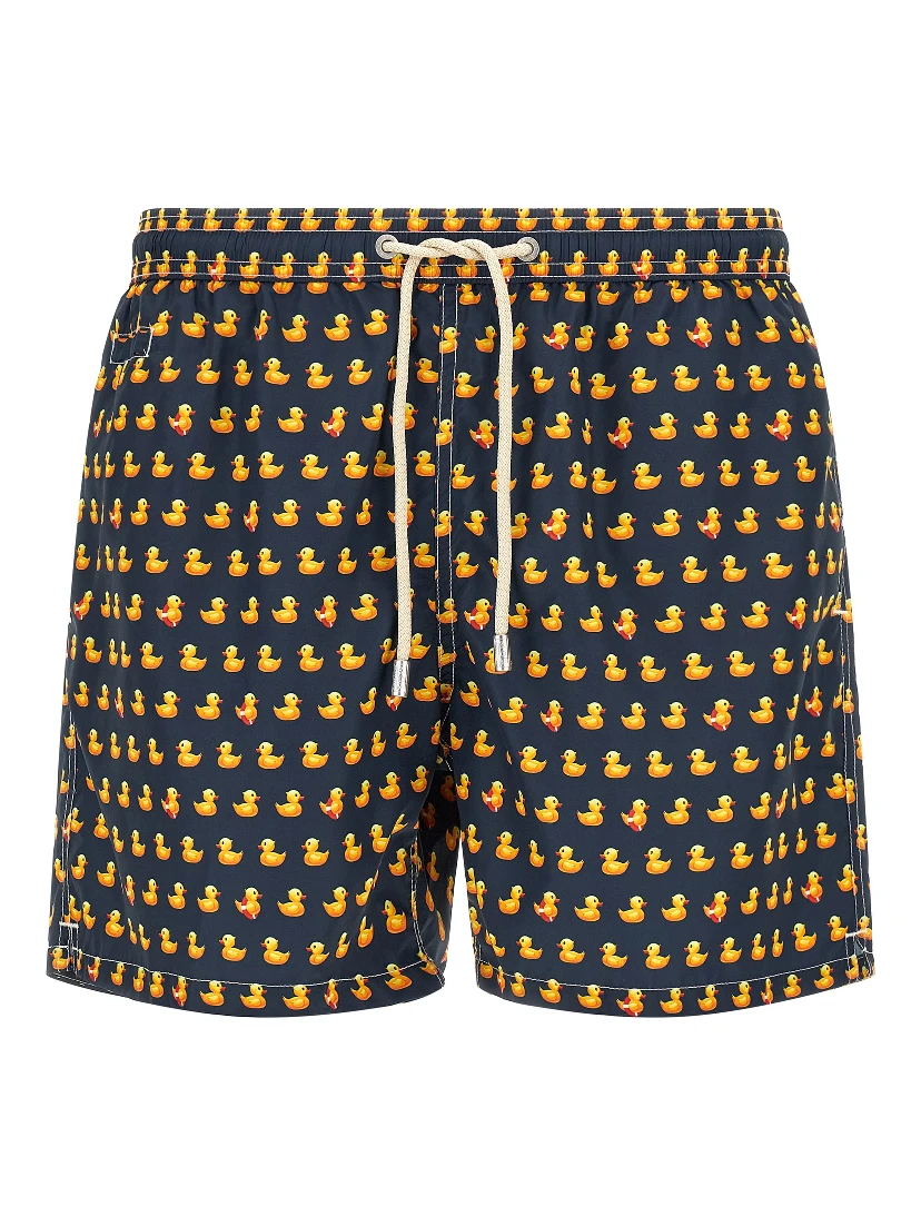 Multicolor Polyester Swim Shorts