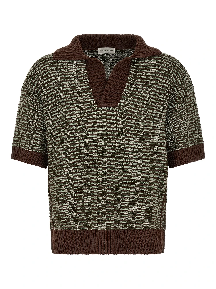 Brown Cotton Polo Shirt