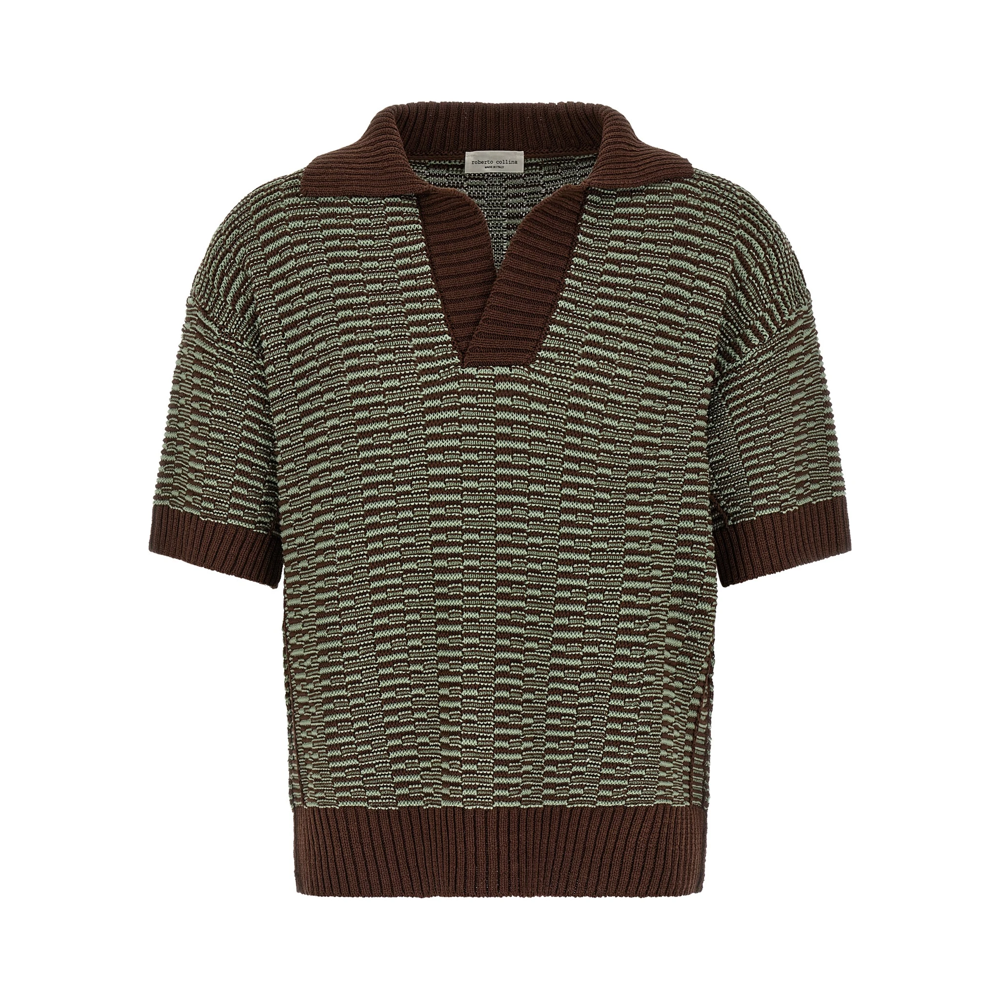 Brown Cotton Polo Shirt