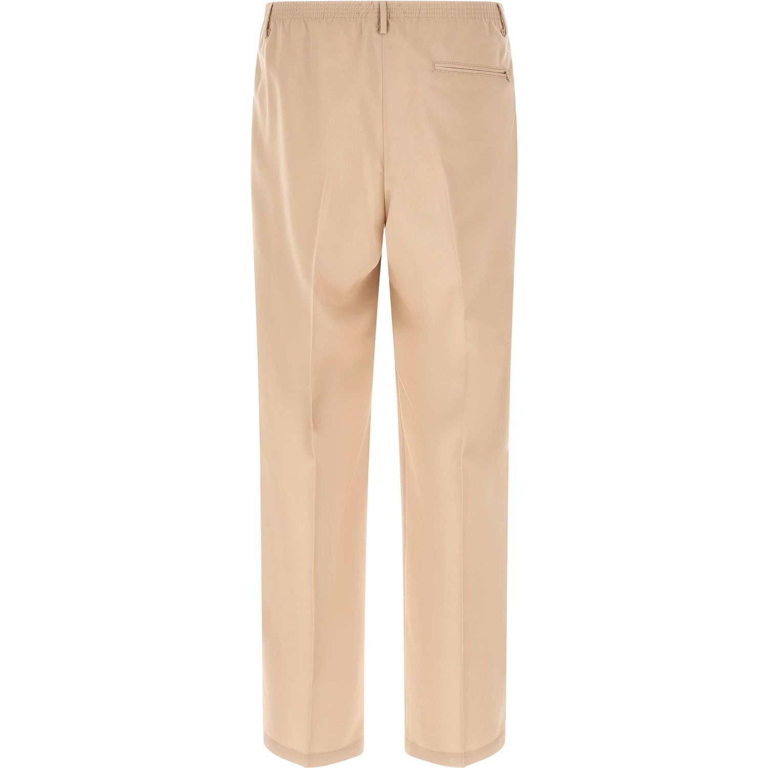 Beige Polyester Casual Pants