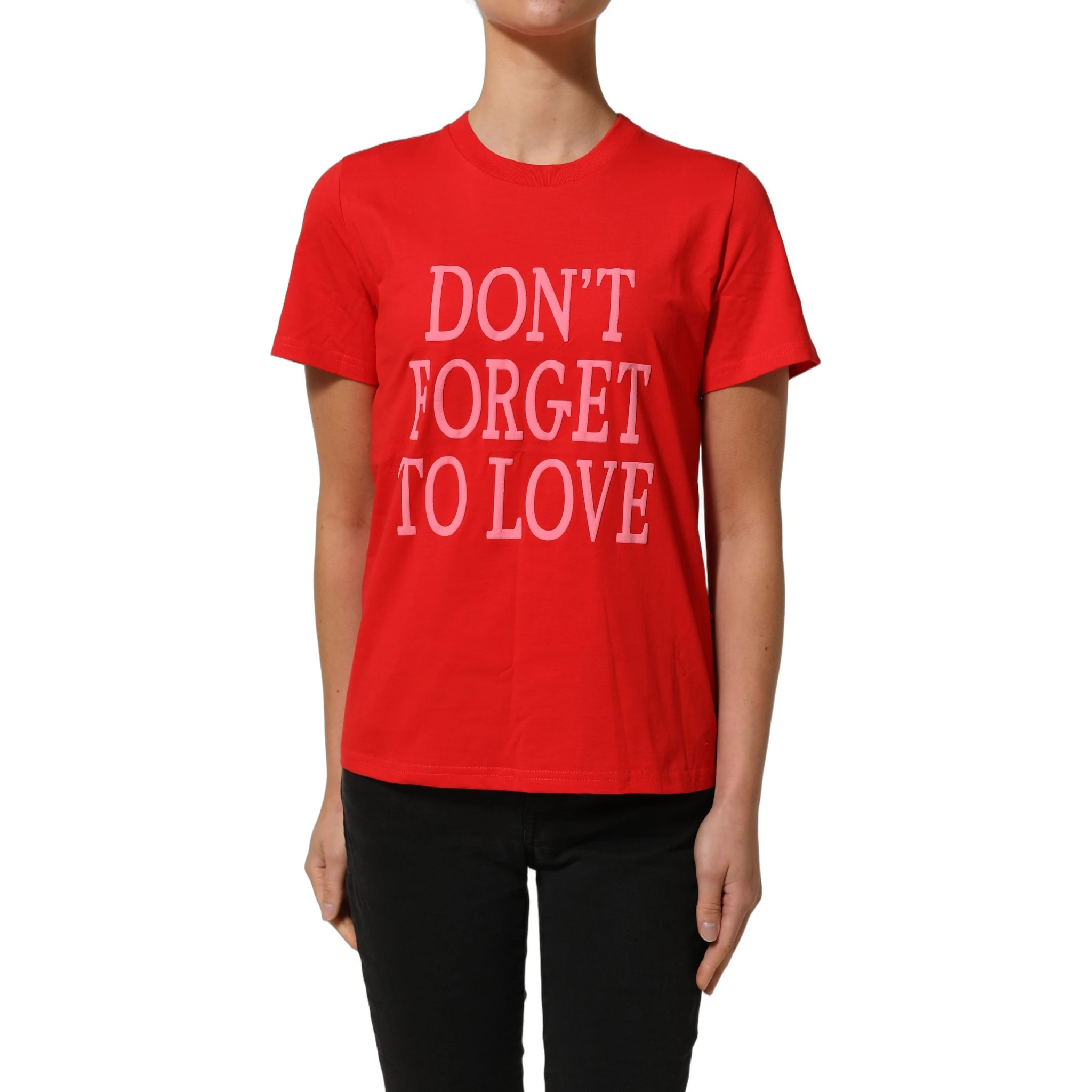 Red Graphic Cotton Jersey Crew Neck T-shirt