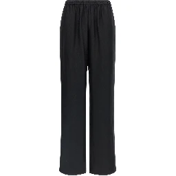 Black Silk Casual Pants
