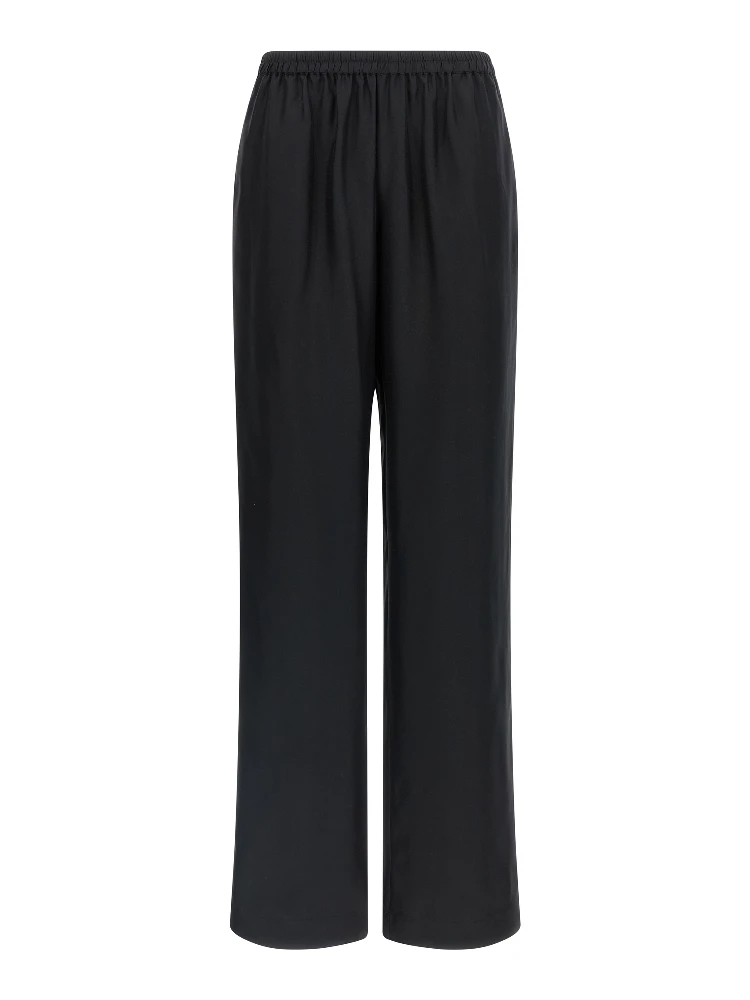Black Silk Casual Pants