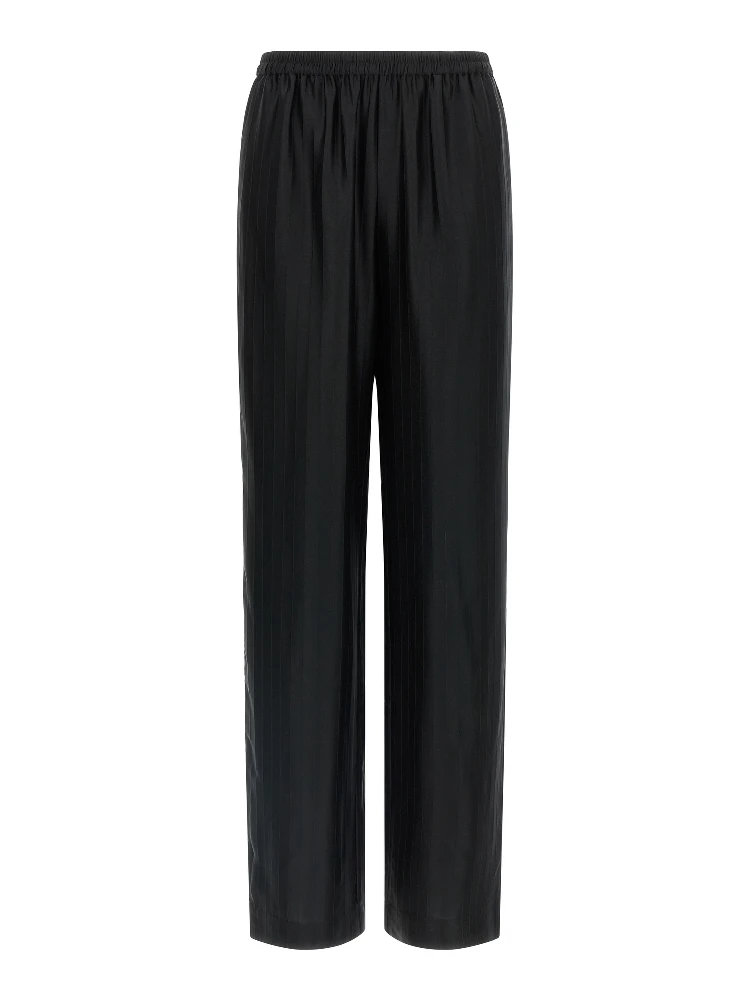 Black Viscose Casual Pants