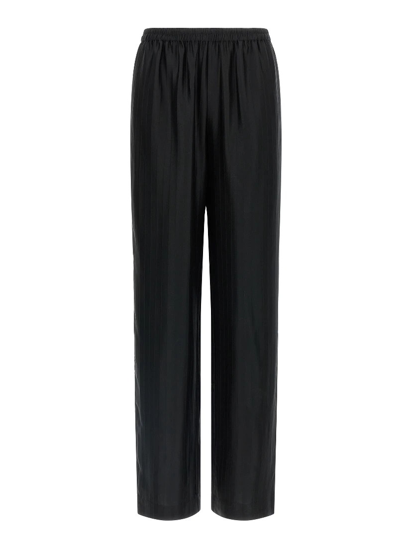 Black Viscose Casual Pants