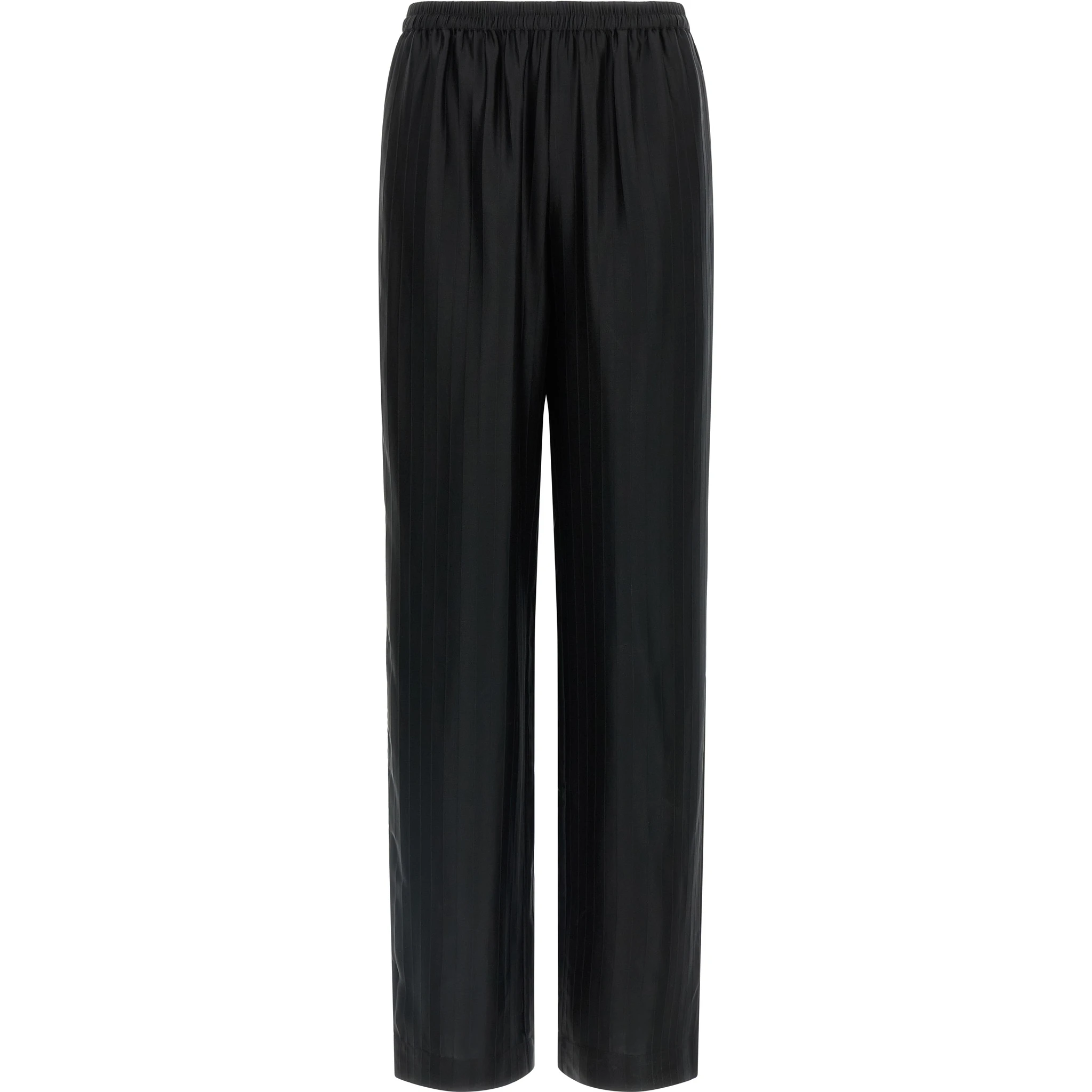 Black Viscose Casual Pants