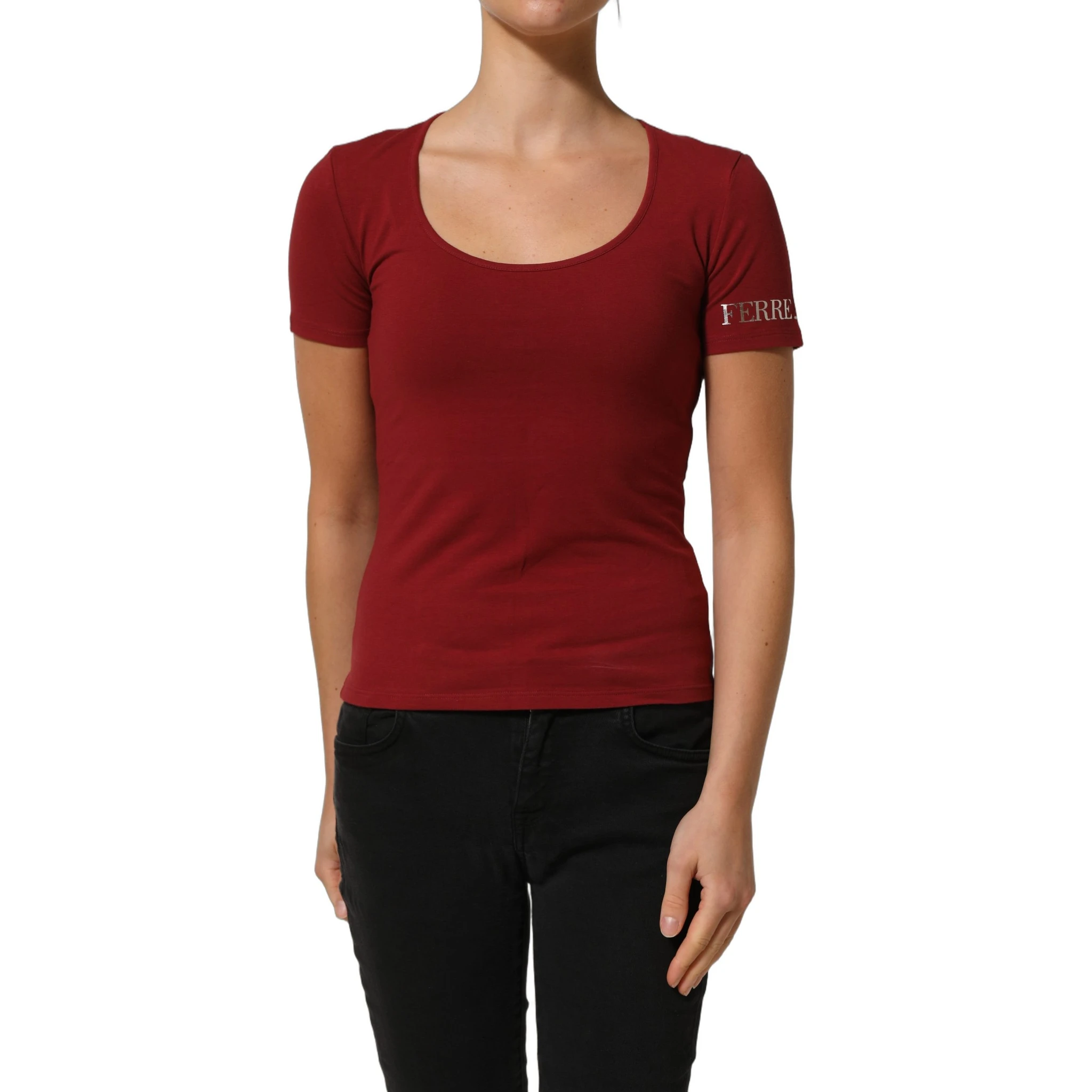 Black Wool Knit Deep V-Neck Long Sleeves Top