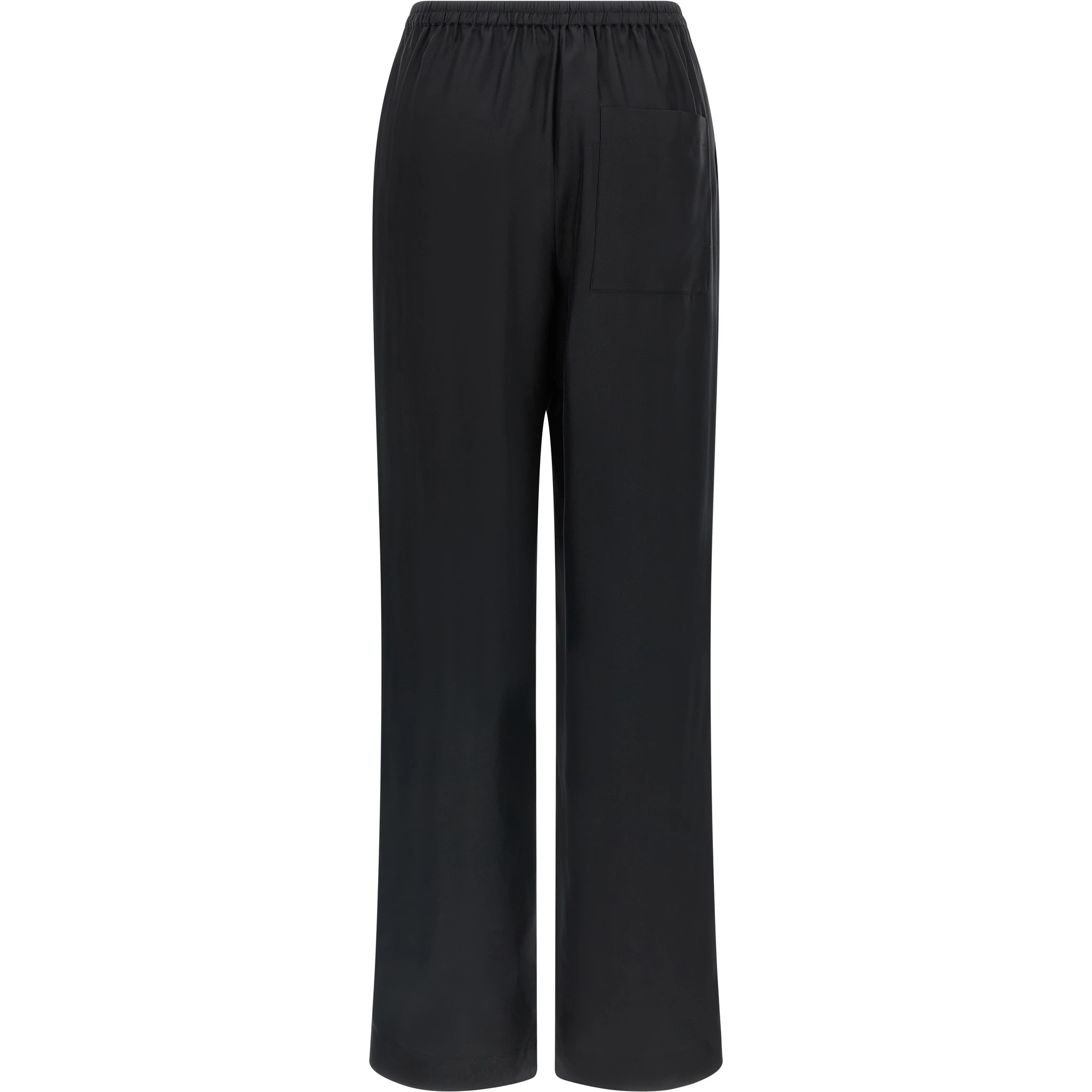 Black Silk Casual Pants