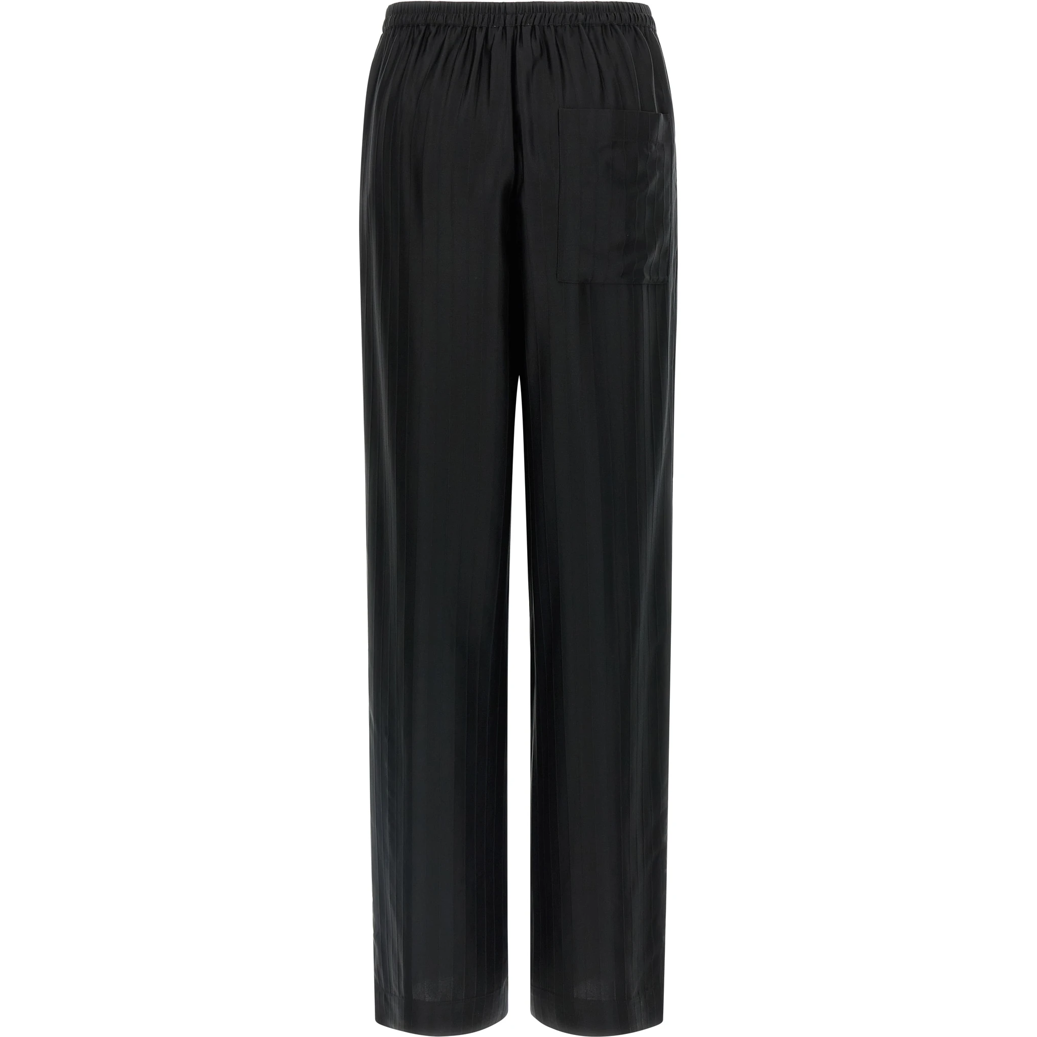 Black Viscose Casual Pants
