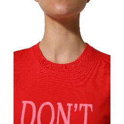 Red Graphic Cotton Jersey Crew Neck T-shirt