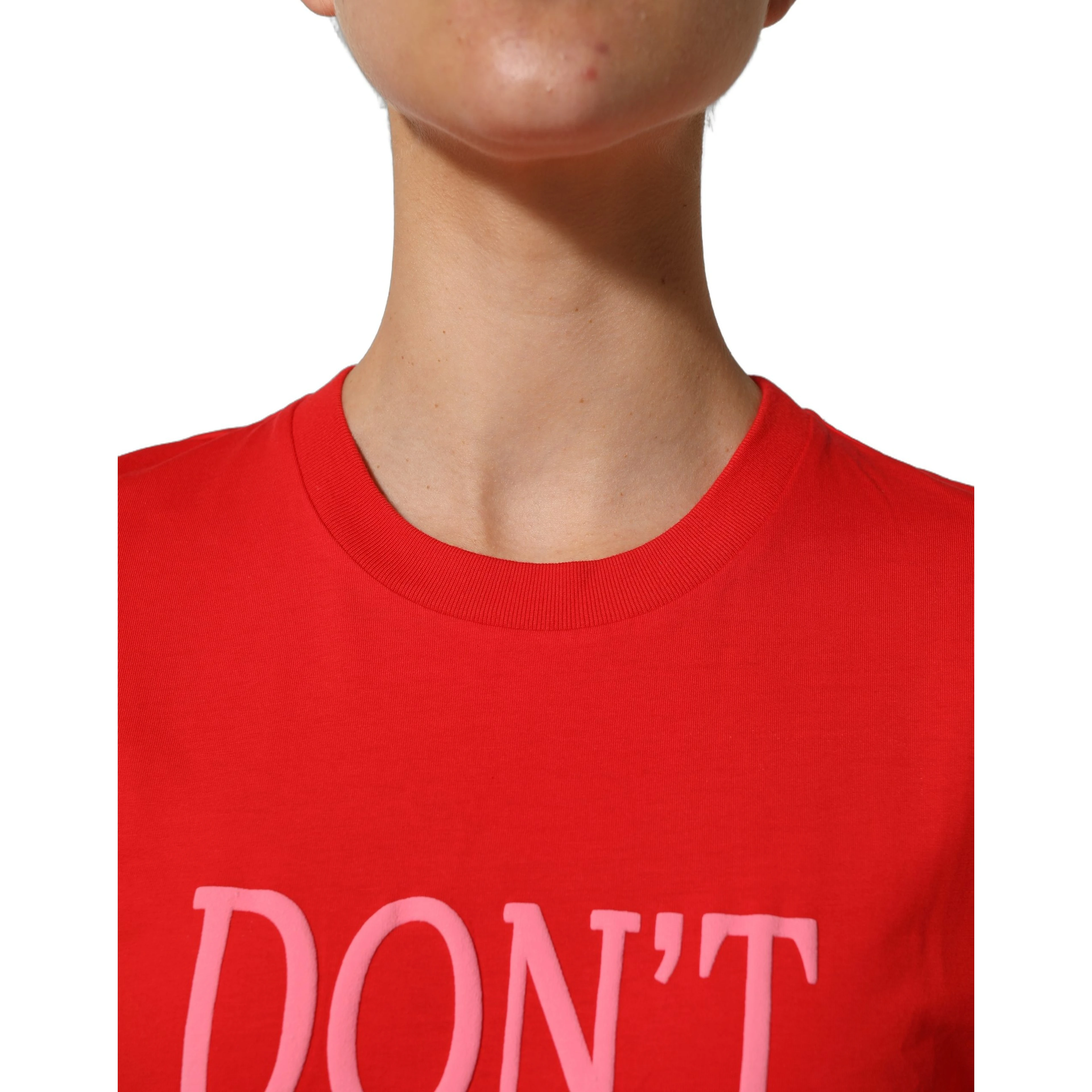 Red Graphic Cotton Jersey Crew Neck T-shirt