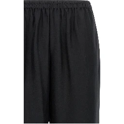 Black Silk Casual Pants