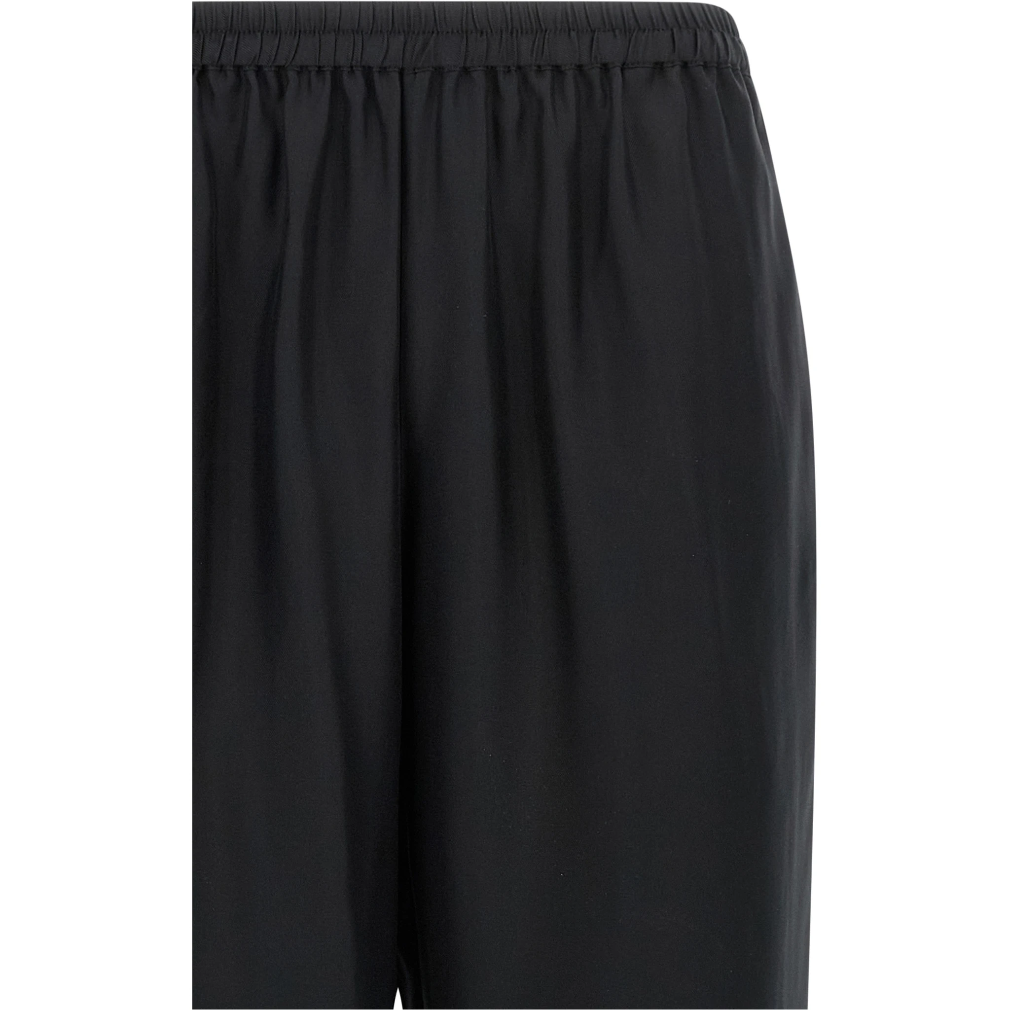 Black Silk Casual Pants