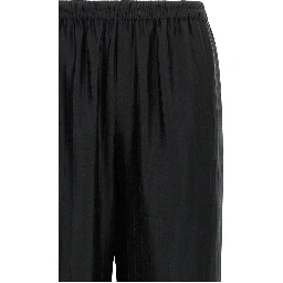 Black Viscose Casual Pants