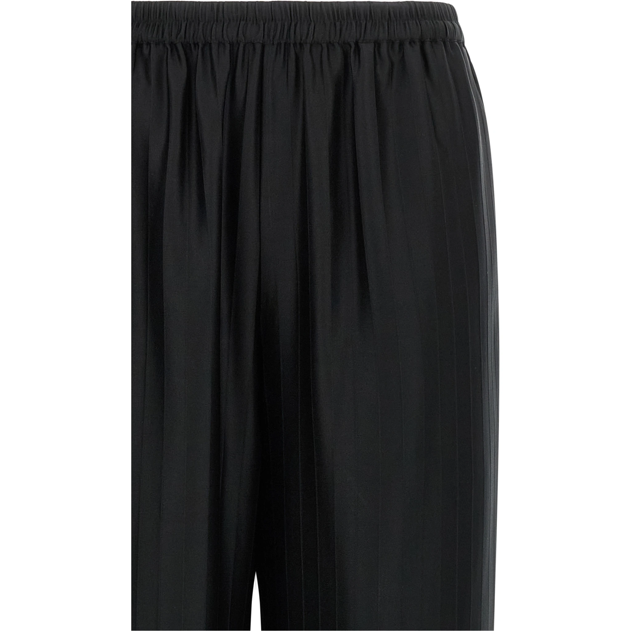 Black Viscose Casual Pants