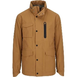 Brown Polyester Shell Jacket