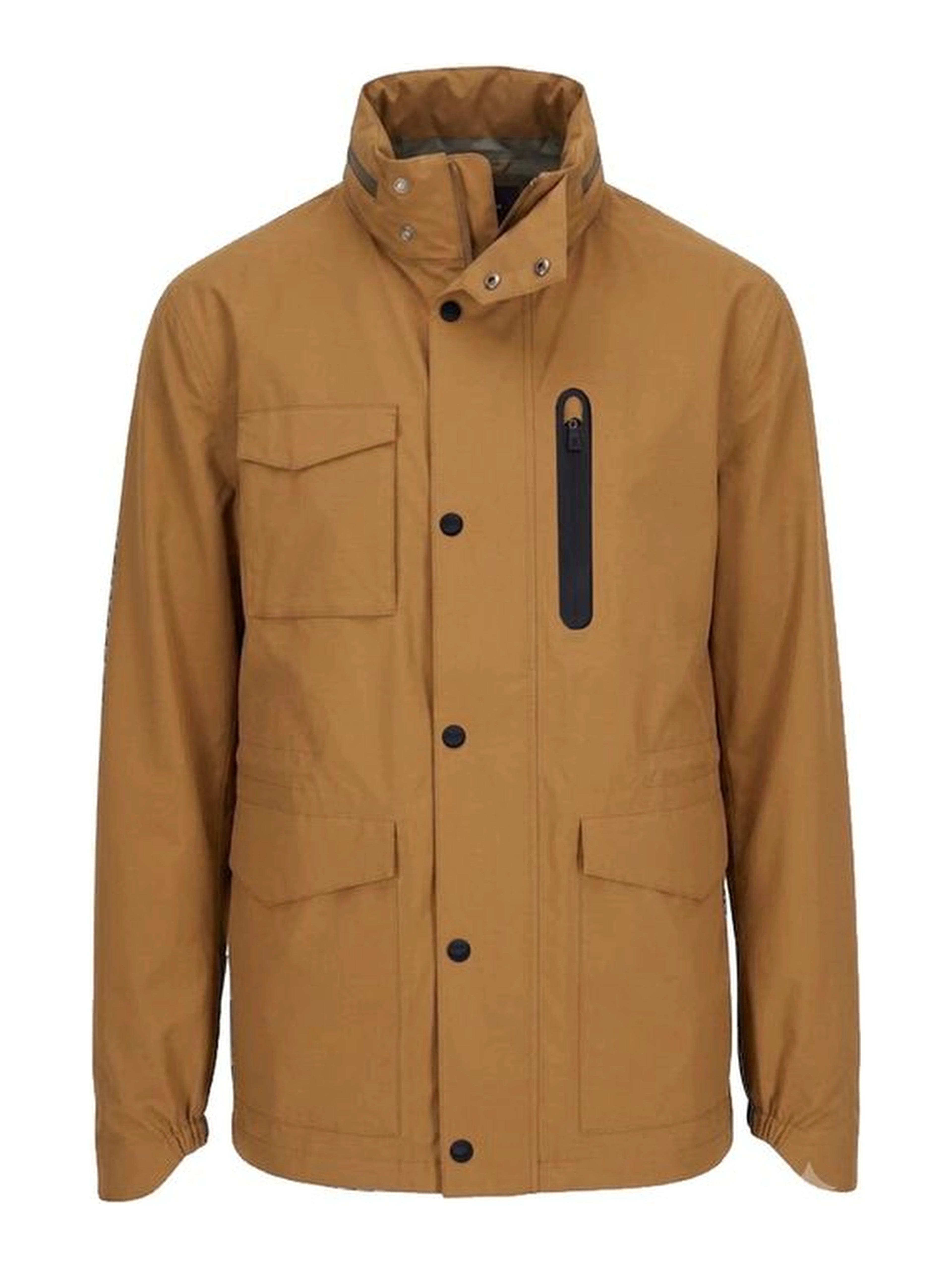 Brown Polyester Shell Jacket