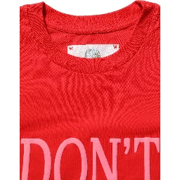 Red Graphic Cotton Jersey Crew Neck T-shirt