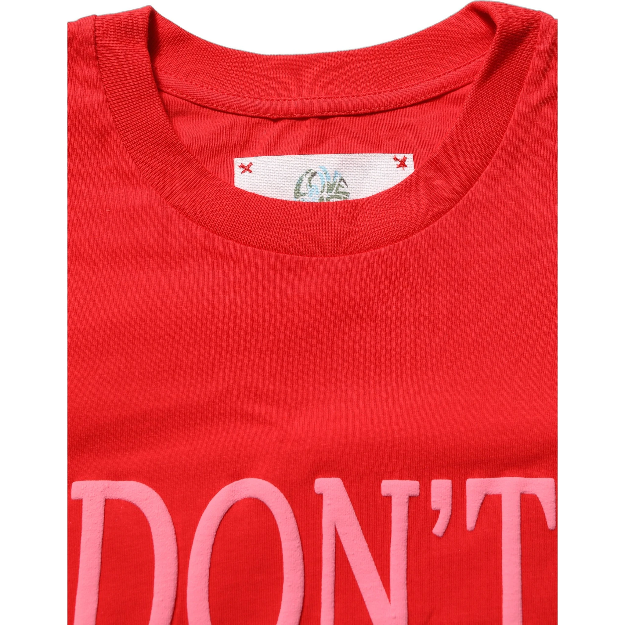 Red Graphic Cotton Jersey Crew Neck T-shirt