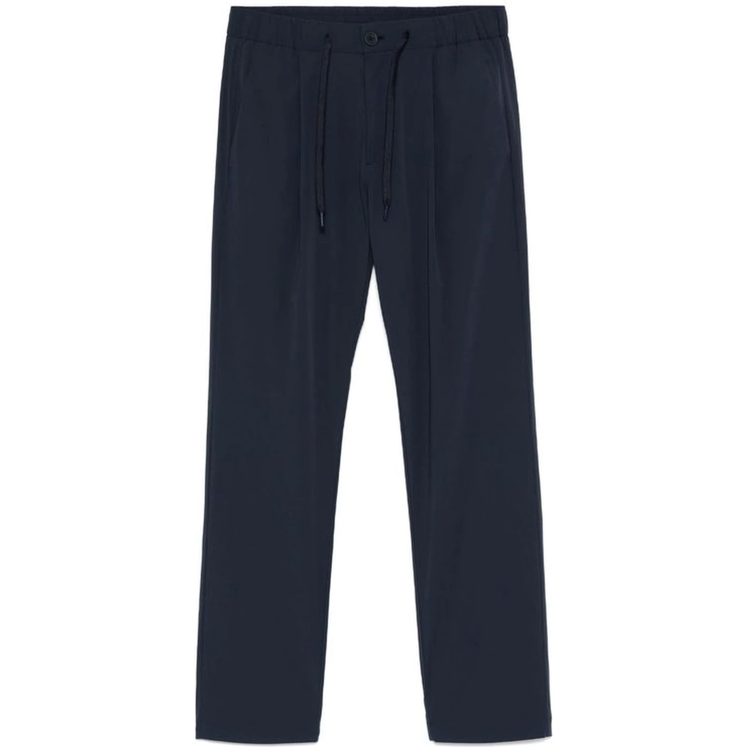 Blue Elastane Casual Pants