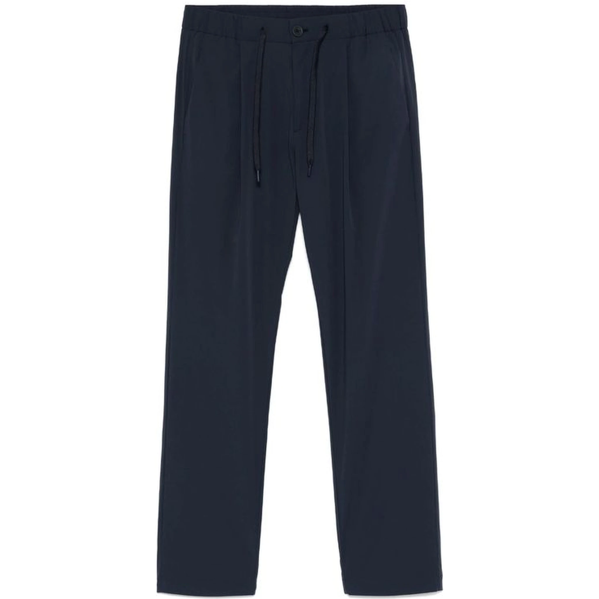 Blue Elastane Casual Pants
