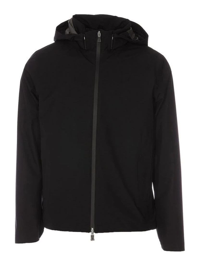Black Polyester Shell Jacket