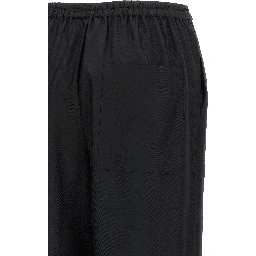 Black Silk Casual Pants