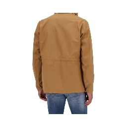 Brown Polyester Shell Jacket