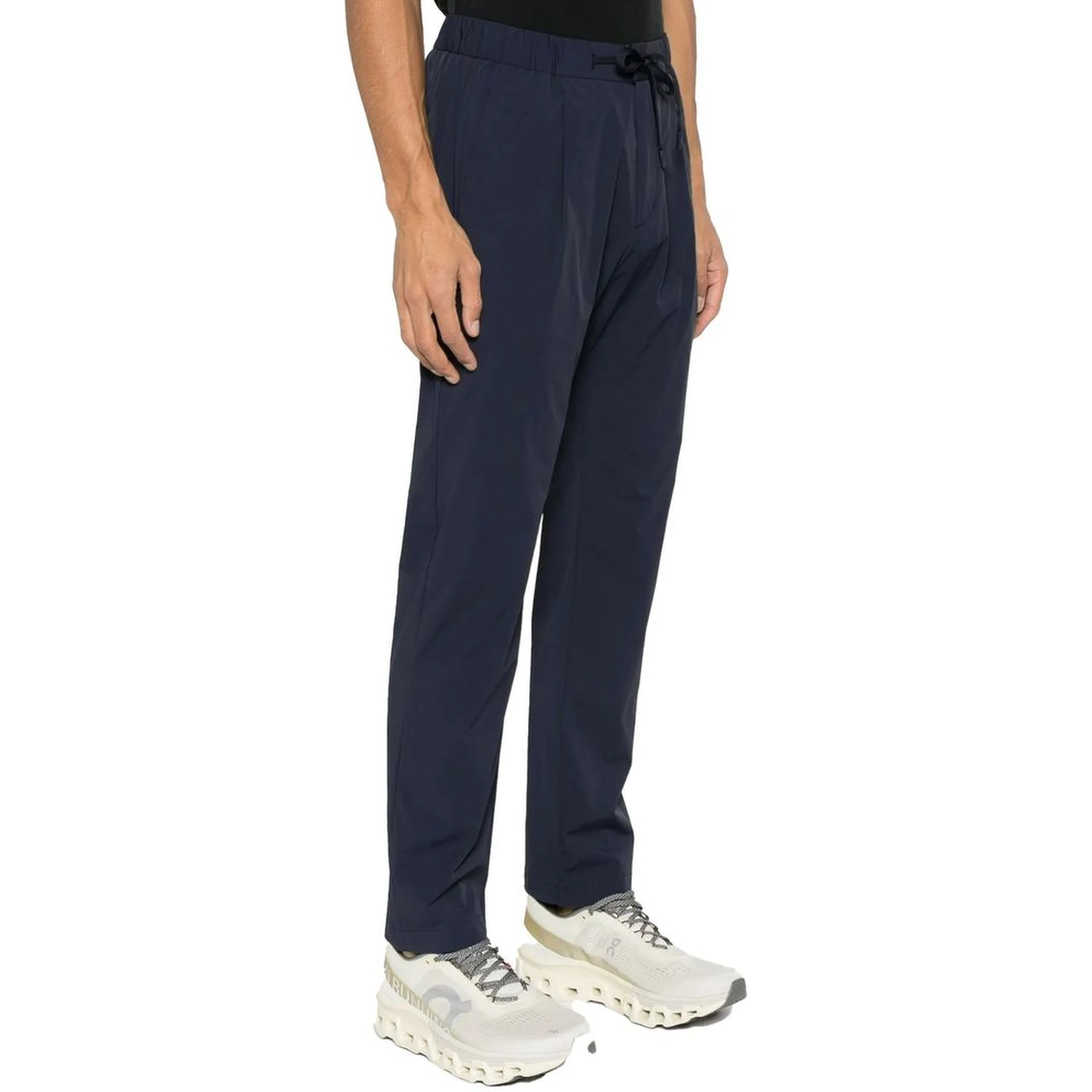 Blue Elastane Casual Pants