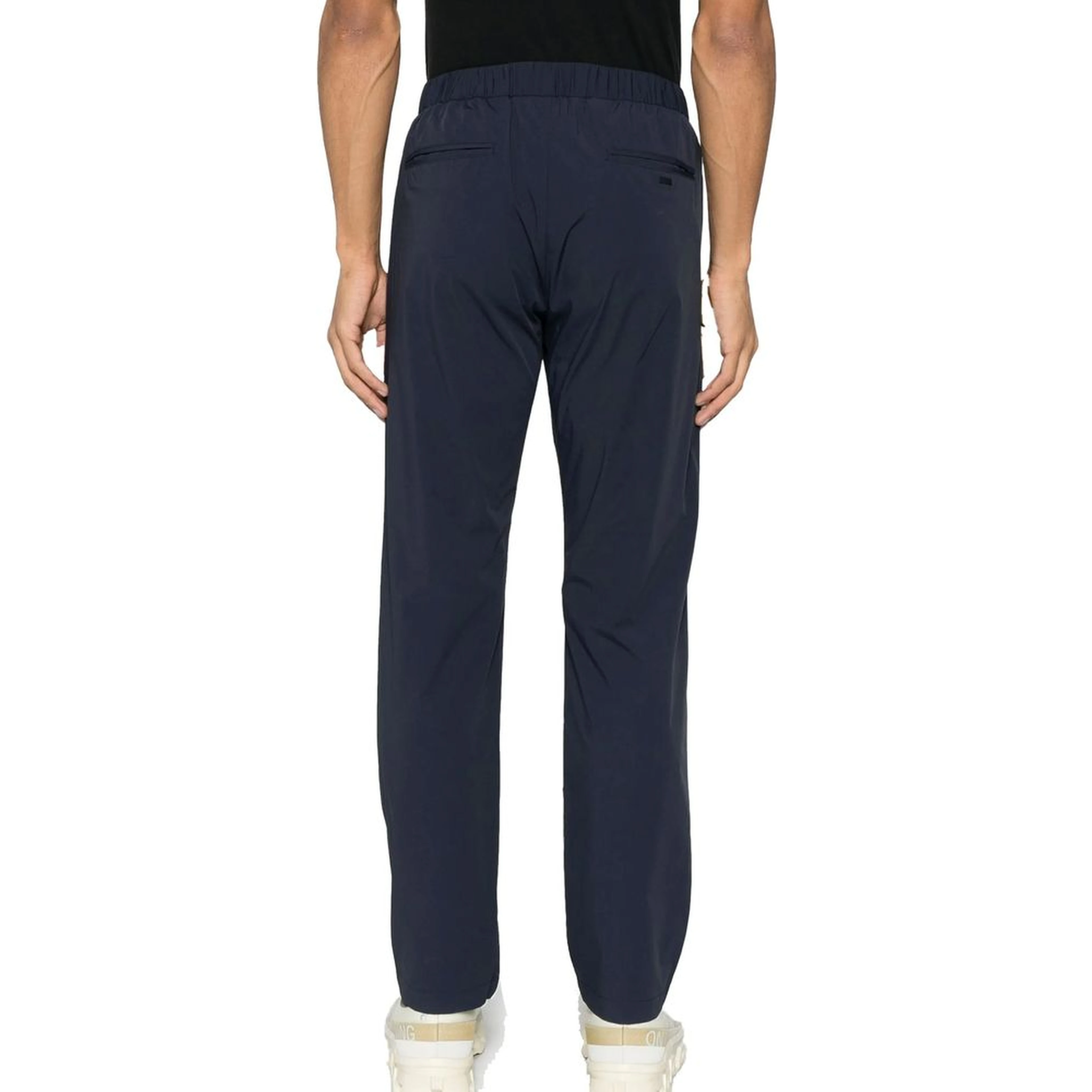Blue Elastane Casual Pants