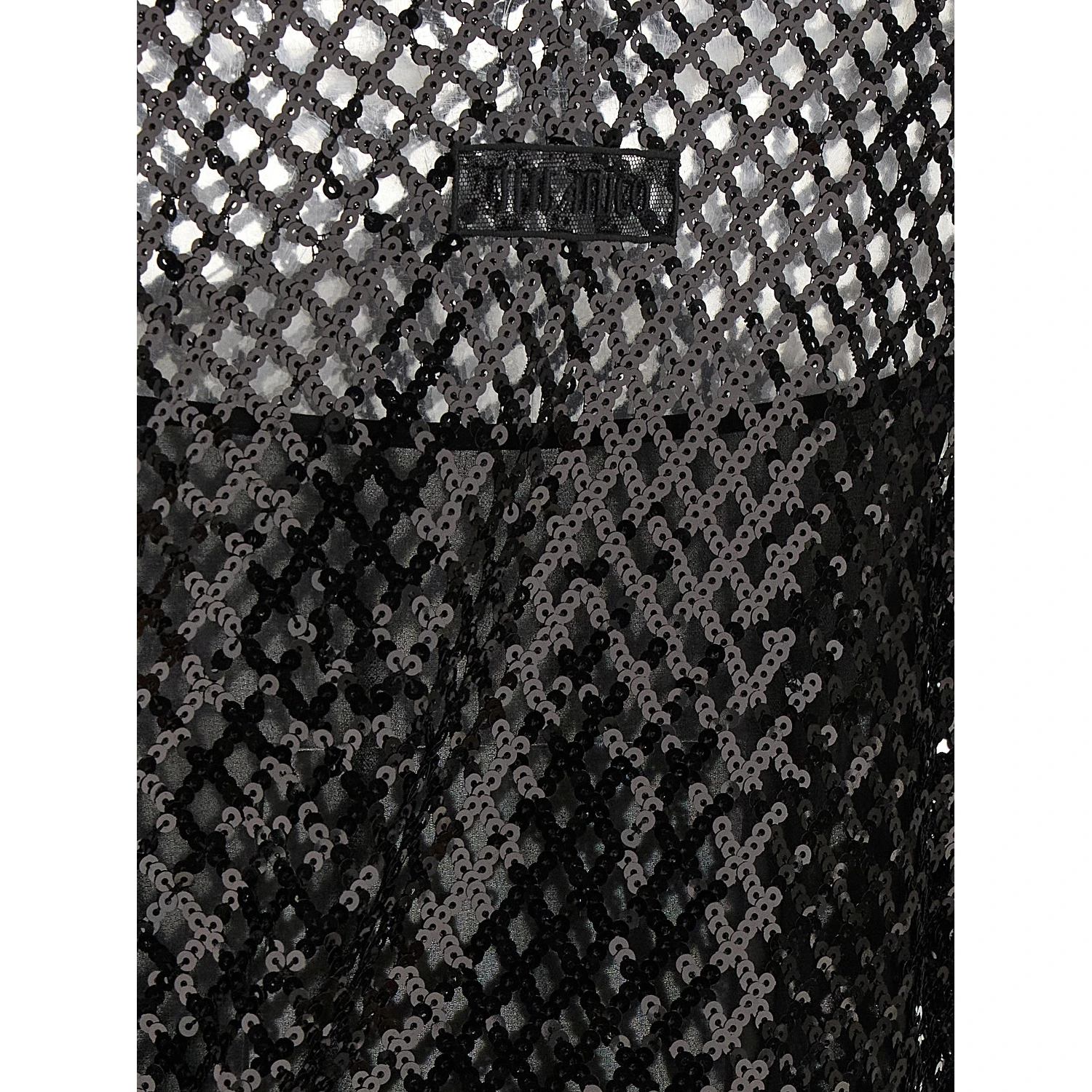 Black Polyester Short Dress