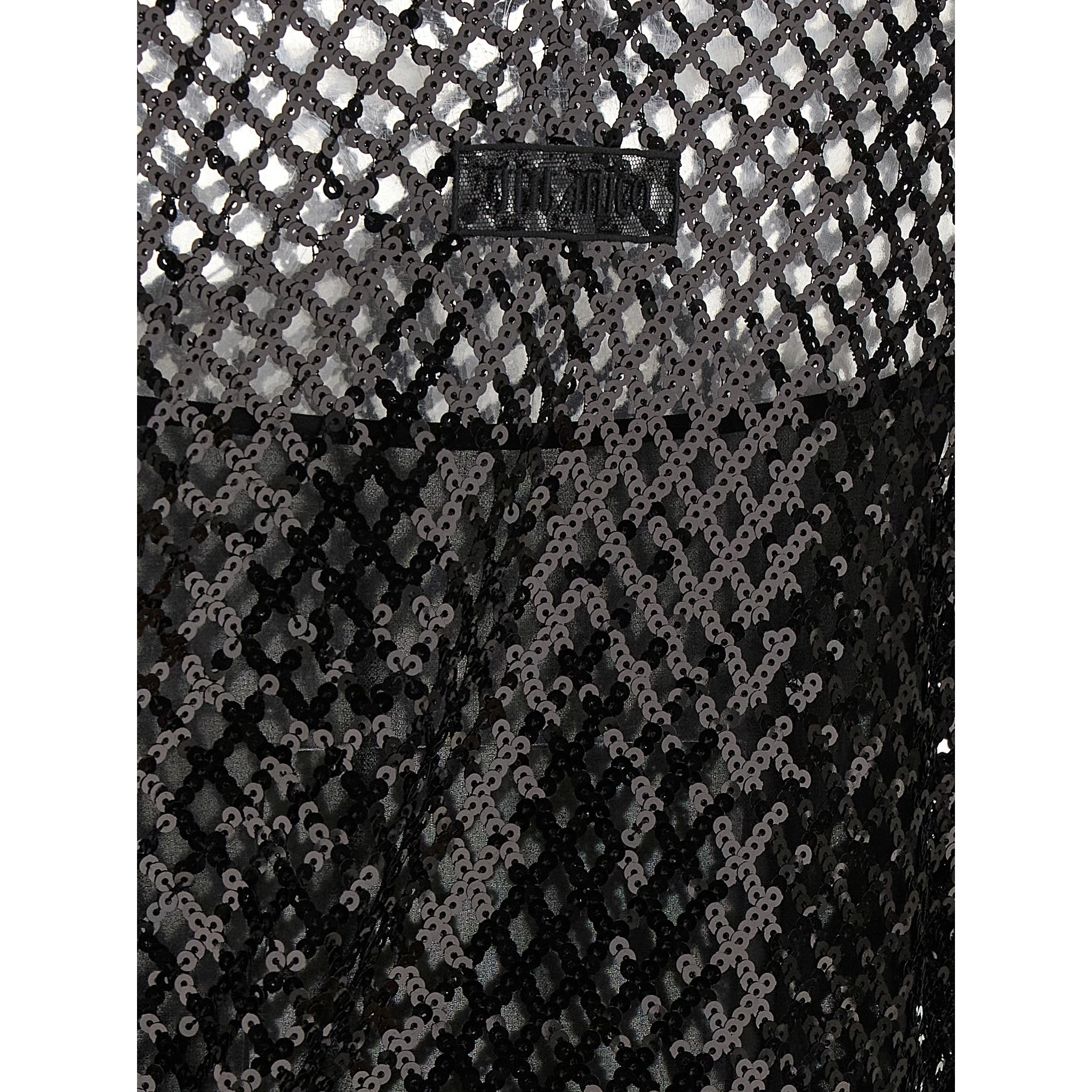 Black Polyester Short Dress