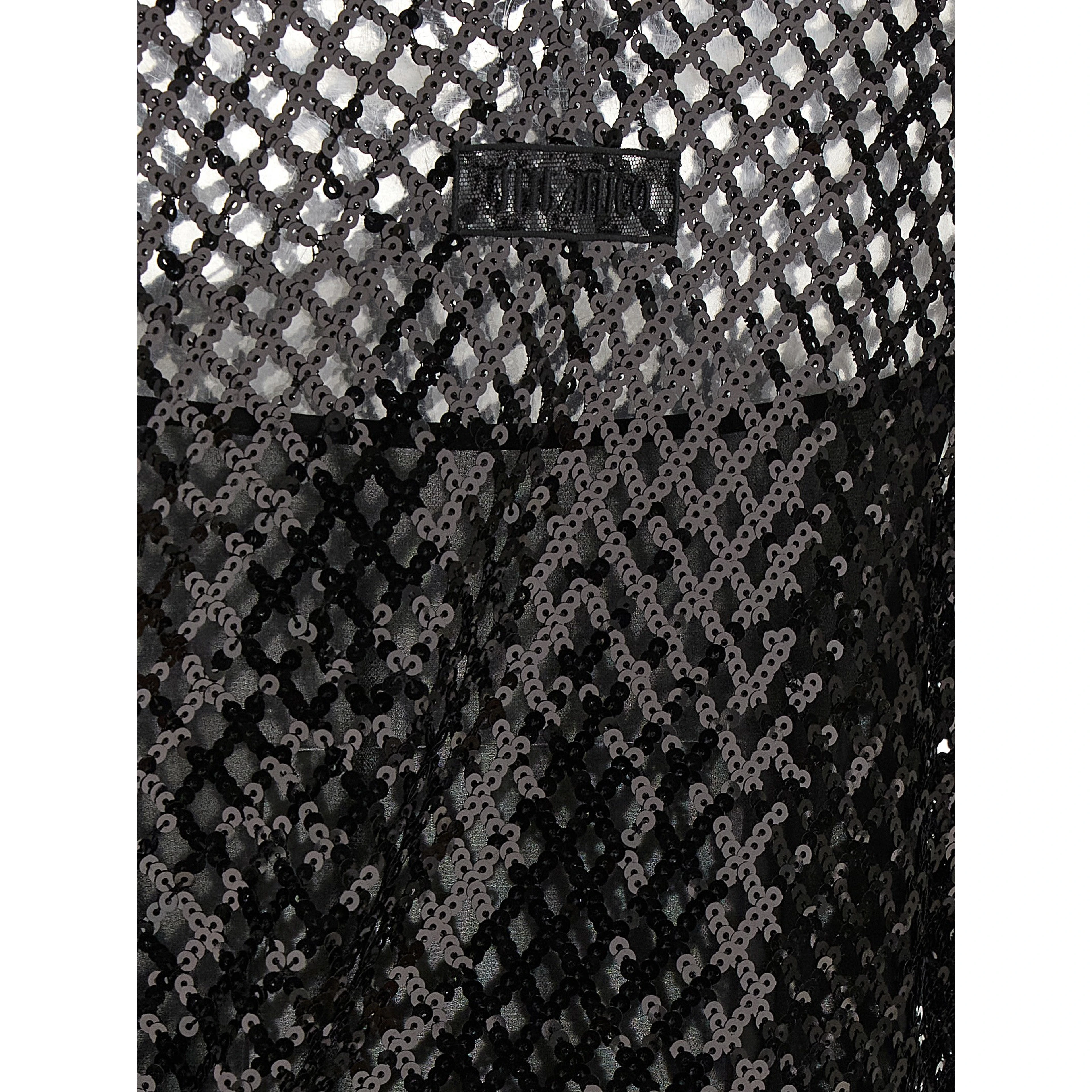 Black Polyester Short Dress