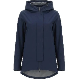Blue Polyester Shell Jacket
